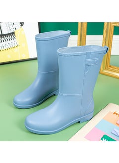 Generic Fashionable Mid-Calf Rain Boots Women2268 cylinder Blue 2268 cylinder Blue 