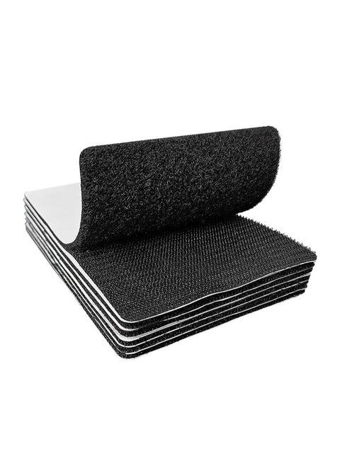 6 Pair Hook And Loop Tape 10cm x 20cm，Self Adhesive Sticky Back Interlocking Nylon Fabric Fastener，Mounting Tape Heavy Duty Adhesion Picture Hanging Strips，Double Sided Carpet，Rug Fixation