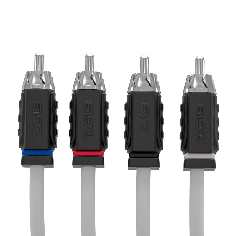 DS18 MOFCR-6FT.4CH 6 Foot 4 Channel Waterproof OFC Marine RCA Audio Interconnect Stereo Cable - 6 Feet - Image 5