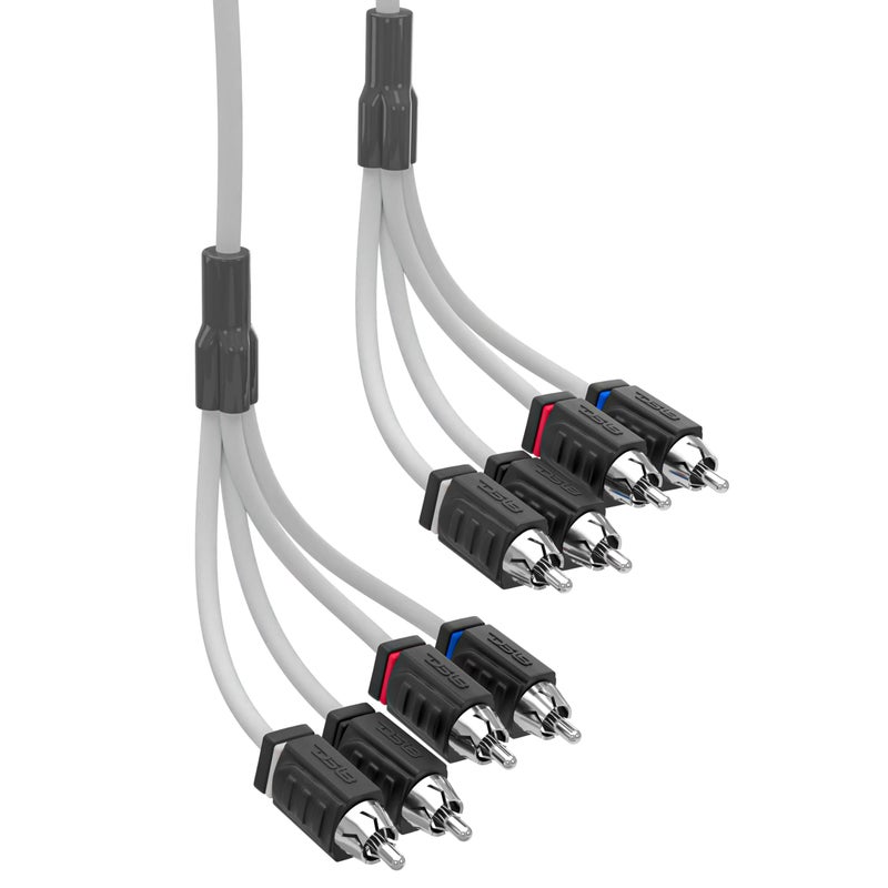 DS18 MOFCR-6FT.4CH 6 Foot 4 Channel Waterproof OFC Marine RCA Audio Interconnect Stereo Cable - 6 Feet - Image 2