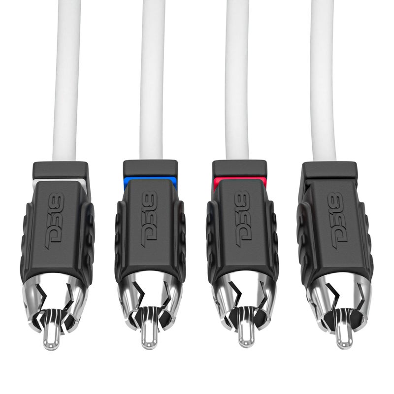 DS18 MOFCR-6FT.4CH 6 Foot 4 Channel Waterproof OFC Marine RCA Audio Interconnect Stereo Cable - 6 Feet - Image 3