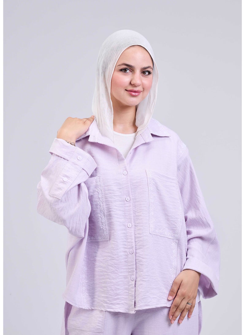 شيب ماستر سوت حريمي واسع بلمسة كاجوال مريحة  - Image 3