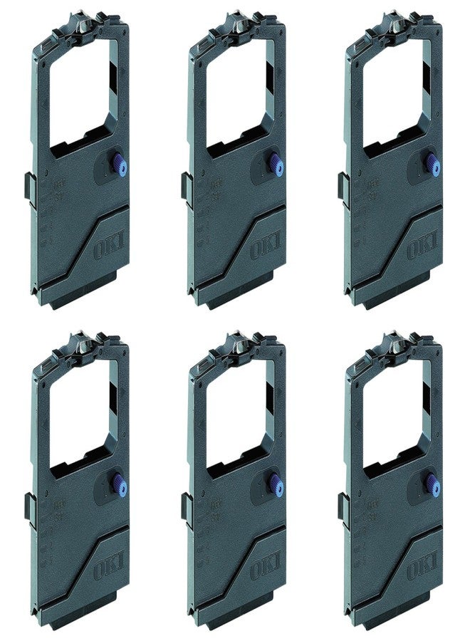 OKI 42377801 MICROLINE Self-Inking Black Ribbon 6-Pack
