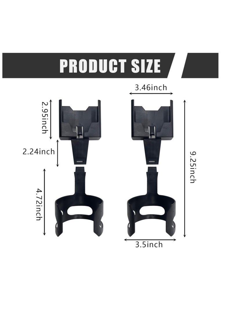 Excefore 2-in-1 Multifunctional Car Cup Holder Phone Mount, Large Capacity 9.2In Waterproof ABS Vehicle Cup Holder Expander, Universal Durable Automotive Smartphones Mount Accessories (Black) - Image 2