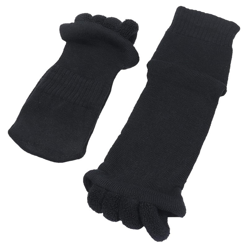 AEGON جوارب أيجون لتقويم القدمين قطن | فاصل أصابع 5 | لتخفيف آلام القدم | مصحح بونيون | هالوكس فالغوس | التهاب اللفافة الأخمصية | 1 زوج (رمادي) - Image 4