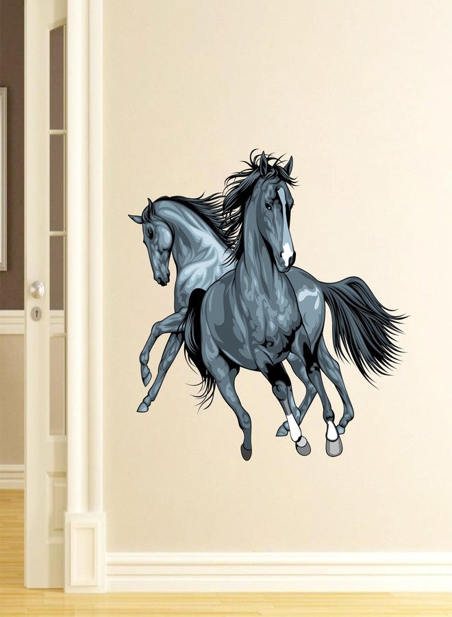 WallAdmire Wall Admire Two Horses Running Horse Sticker for Living Area Size -23x16 Inches - Image 2