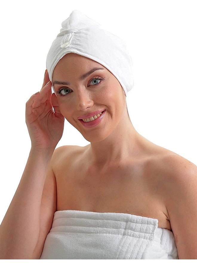 DHVAJ DHVAJ Hair Towel Wrap Quick Dry 100% Cotton Super Absorbent Turban Head Wrap for Women with Button, Anti Frizz Hair Products, Hair Cap for Curly, Long & Thick Hair | Multicolor - Image 5