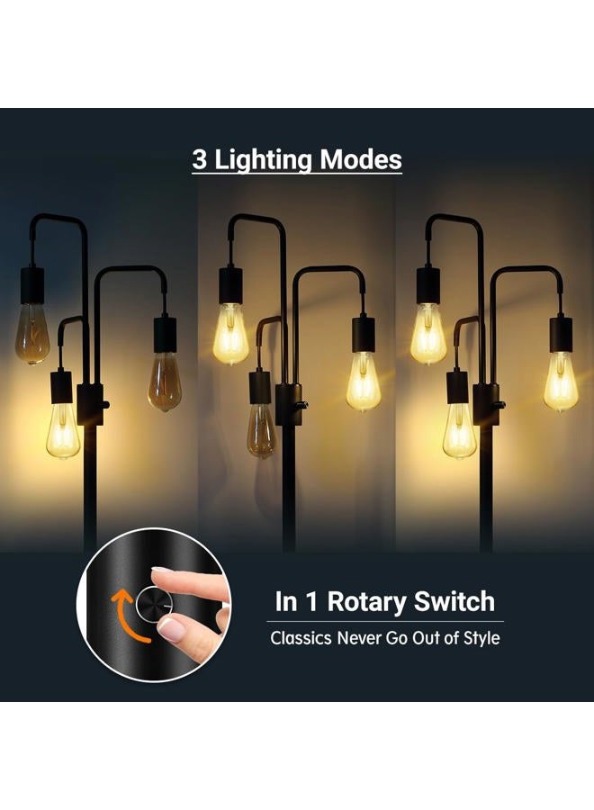 BoostArea Industrial Floor Lamp for Living Room,Modern Standing Lamp Stand Up Lamp with 3 Light, Bulbs Not Included,Simple Design Floor Lamp for Bedroom, Living Room, Office, Kids Room, Reading - Image 5