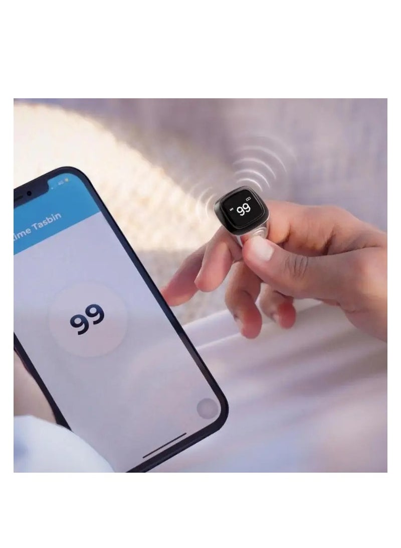 Smart Tasbih Zikr Ring Muslim Prayer  Prayer Timing Reminder OLED Display Tasbih Counter Waterproof  - Image 3