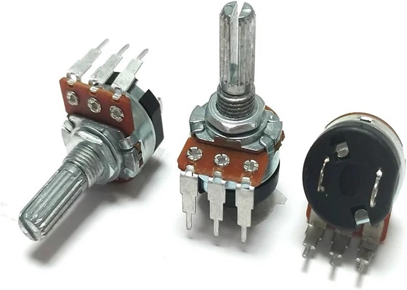 RV16S Single Potentiometer WHT148 with Switch 20mm B5K B10K B50K B500K for Amplifier Audio 50k 500k 2Pcs(5K Ohm) - Image 5