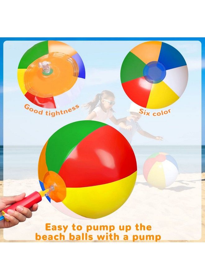 Zhanmai 40 Pack Inflatable Beach Balls 10 Inch Rainbow Colored Beach Ball For Teens And Adults Party Balls Beach Ball Toys For Party Favors School Summer Pool Water Games Toys Supplies - Image 3