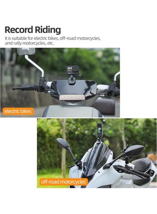 Azonee Motorcycle Windshield Camera Mount For Go-pro Hero 12 11 10 9 and For Insta360 X5 X4 X3, Aluminum Alloy Clip Holder, Action Cam Bracket for Bikes & Scooters - view 3