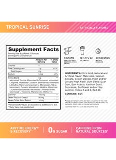 Health & Household Optimum Nutrition New Flavor Amino Energy - Pre Workout With Green Tea, Bcaa, Amino Acids, Keto Friendly, Green Coffee Extract, Energy Powder - Tropical Sunrise, 30 Servings (Packaging May Vary)  - Image 2