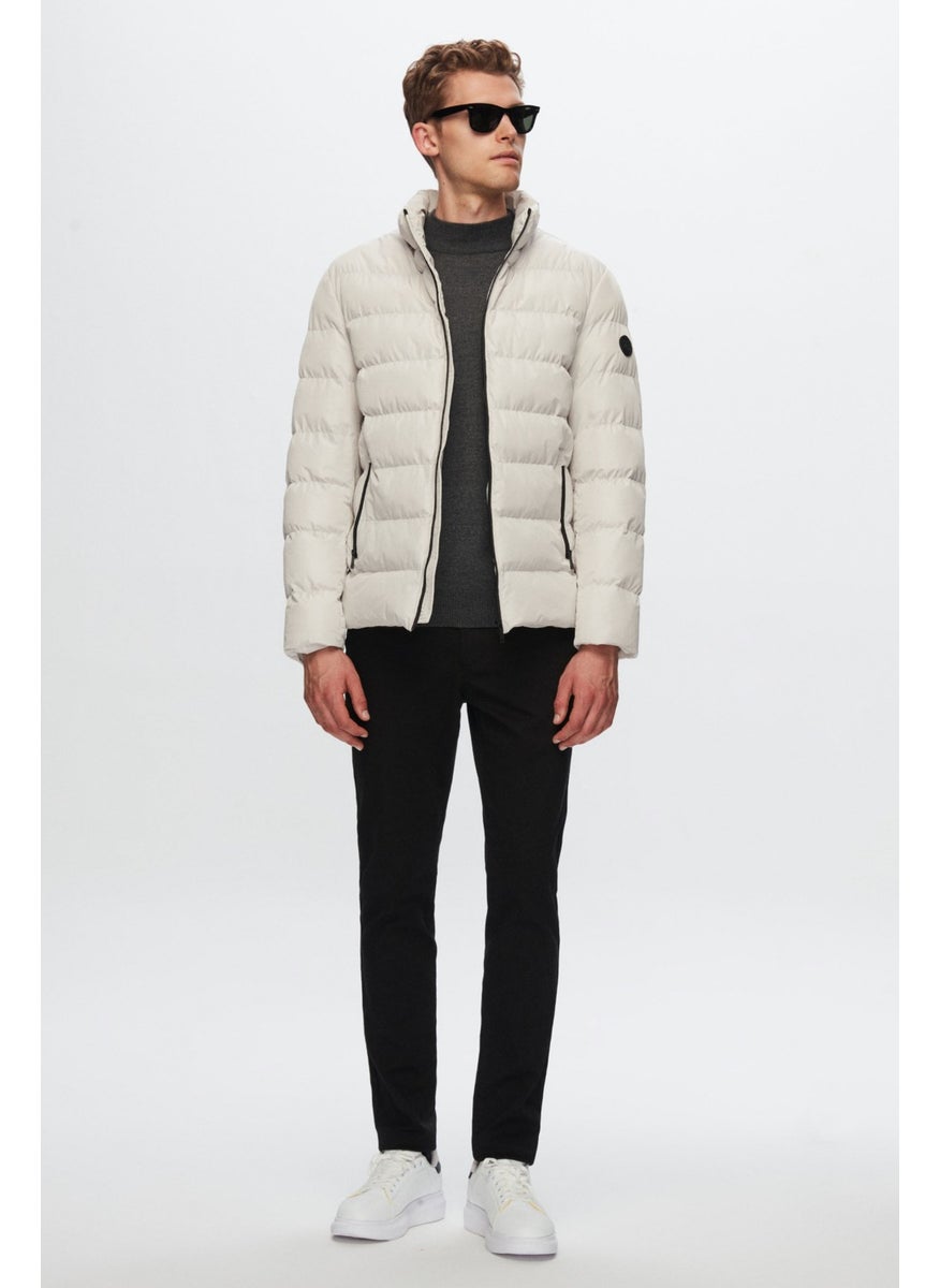 twn Slim Fit Ecru Coat 1EC073521001M  - Image 5