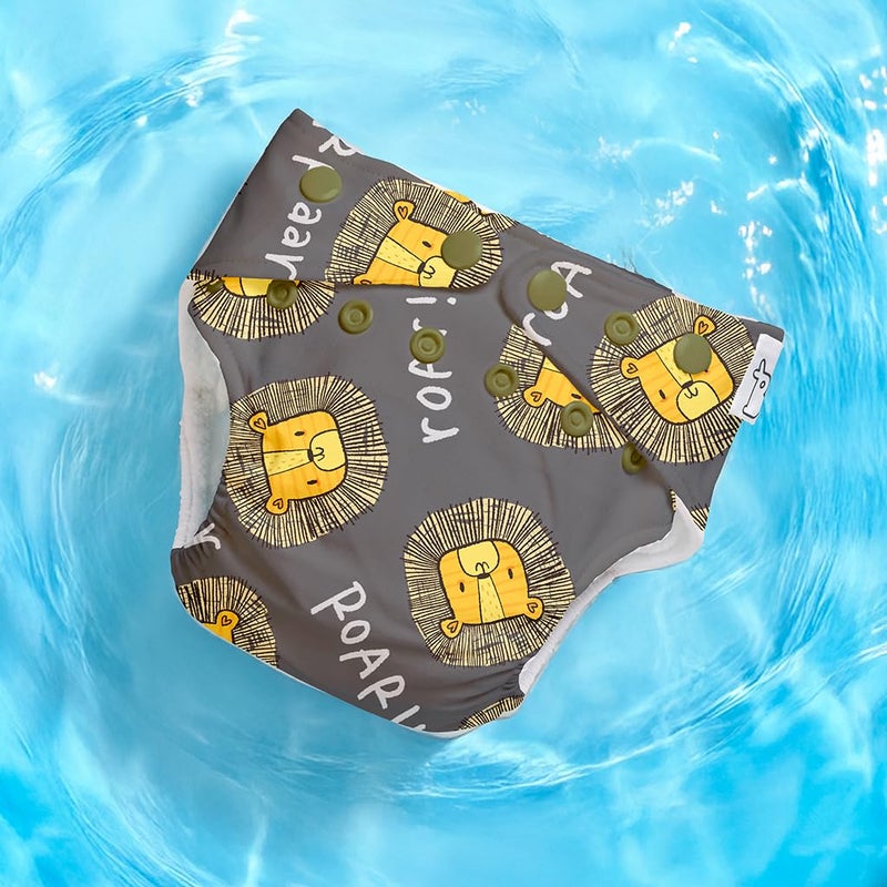 SuperBottoms Swimming Diapers for Babies & Toddlers - Reusable & Adjustable Swim Diapers - Washable Cloth Diapers - Skin Friendly Fabric - Easy to Clean - Fits 3M - 3Y - Image 5