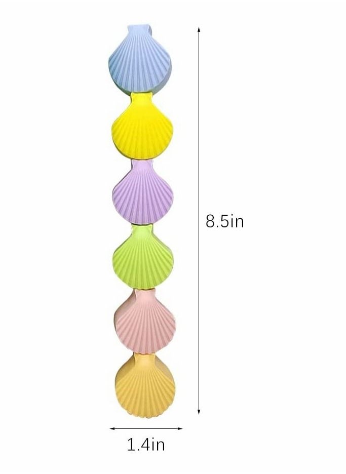 Generic - Funny Highlighter Colorful Shell Highlighter 1 Box 6 Pcs 5 Colors Pastel Highlighter Set Cute Silicone Shell Highlighter Pen for Adult Kid Student Writing Graffiti School Office Supplies - Image 1