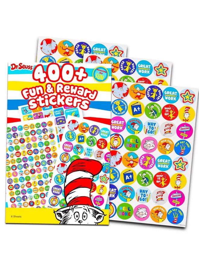 Dr. Seuss Stickers Party Favors Pack Cat In The Hat Sticker Sheets (480 Stickers Total Seuss Party Supplies)  - Image 3