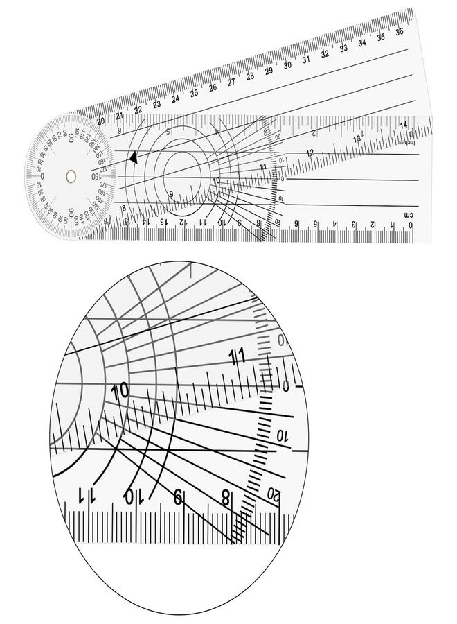 OIIKI 4PCS Goniometer Set, Including Finger Goniometer, 6" Goniometer, 180 Degree 6" Goniometer, 8inch Spinal Goniometer - Image 5