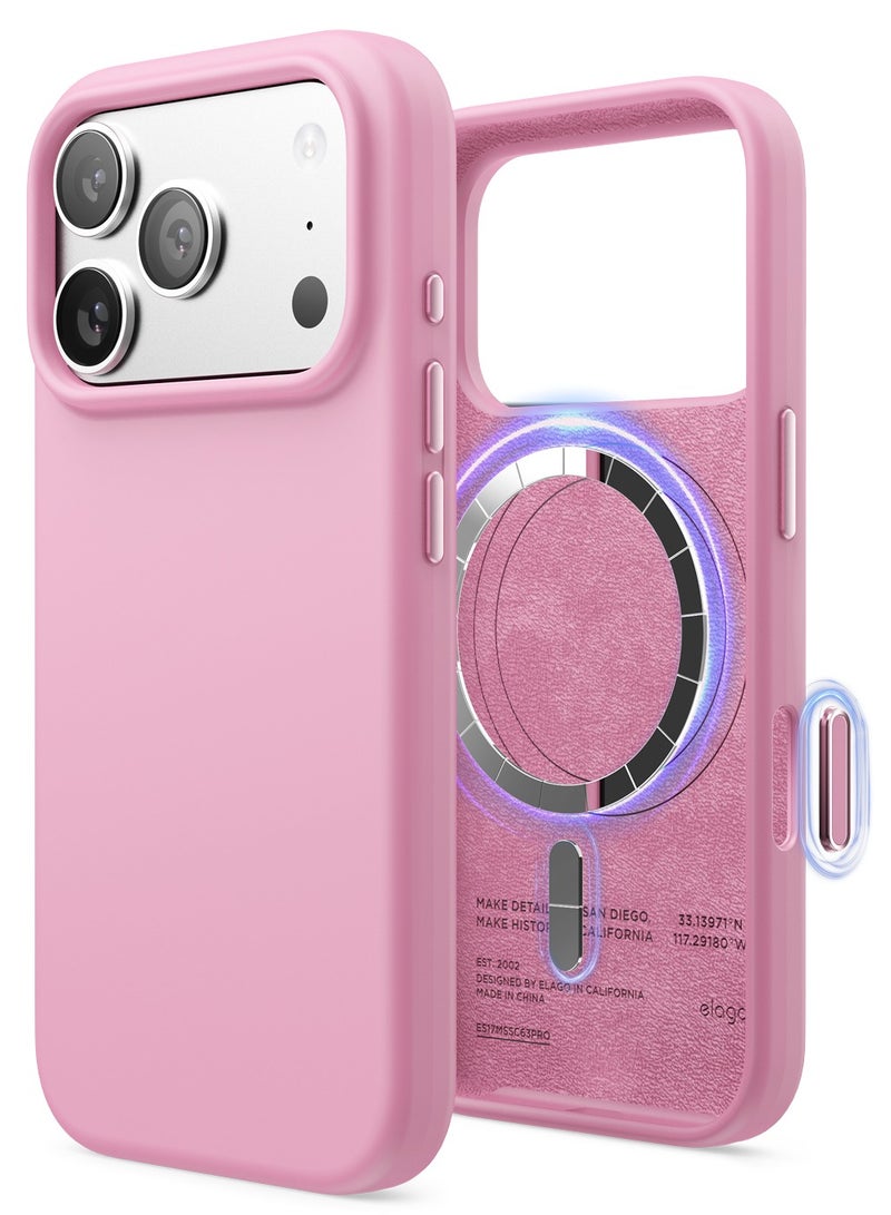 Elago Magnetic Liquid Silicone for iPhone 17 Pro case cover [Camera Control Button Cover] compatible with MagSafe Shockproof - Hot Pink - Image 1