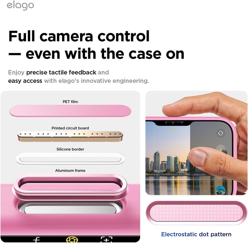 Elago Magnetic Liquid Silicone for iPhone 17 Pro | iPhone 18 Pro case cover Compatible with MagSafe - Hot Pink - Image 3