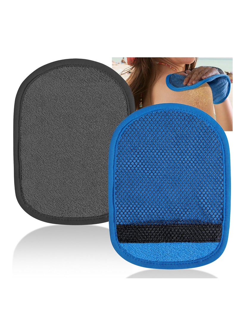 KASTWAVE 2 Pcs Sand Remover for Beach, Sand Removal Bag, Soft Sand Wipe Off Mitts, Sand Free Beach Accessories Essentials, Beach Sand Remover Cleaner Mitts Bag for Beach Activities Volleyball Sandboxes - Image 1