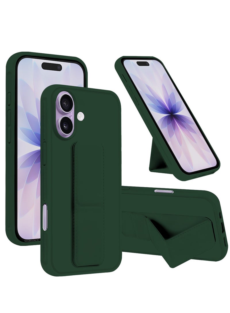 2 Packs Premium PU Leather Case for iPhone 17 with Stand Function Shockproof and Anti Scratch Finger Grip with Privacy Screen Protector - Image 2
