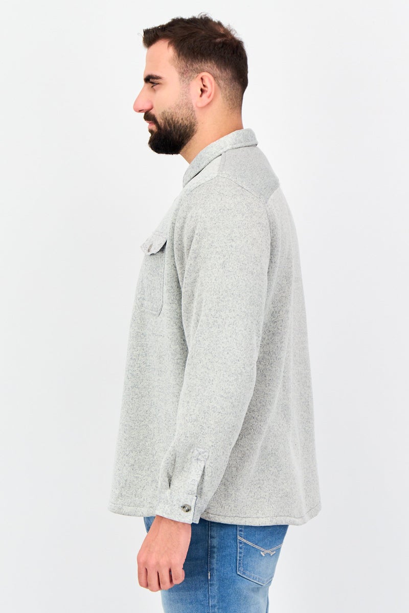 Weatherproof قميص جاكيت رمادي بأزرار عريضة للرجال - Image 3