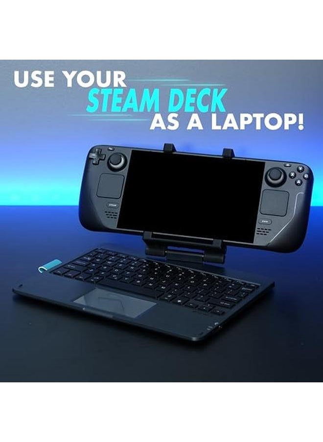erorex - Decktop With Splitter Steam Deck Keyboard And Bluetooth Trackpad Mouse With Multicolor Led Laptop Accessory For Valve Linux Pc Gaming Accessories Steam Deck Rog Ally - Image 1