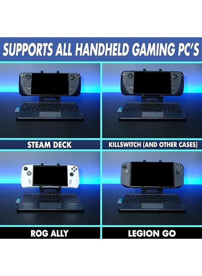 erorex - Decktop With Splitter Steam Deck Keyboard And Bluetooth Trackpad Mouse With Multicolor Led Laptop Accessory For Valve Linux Pc Gaming Accessories Steam Deck Rog Ally - Image 1