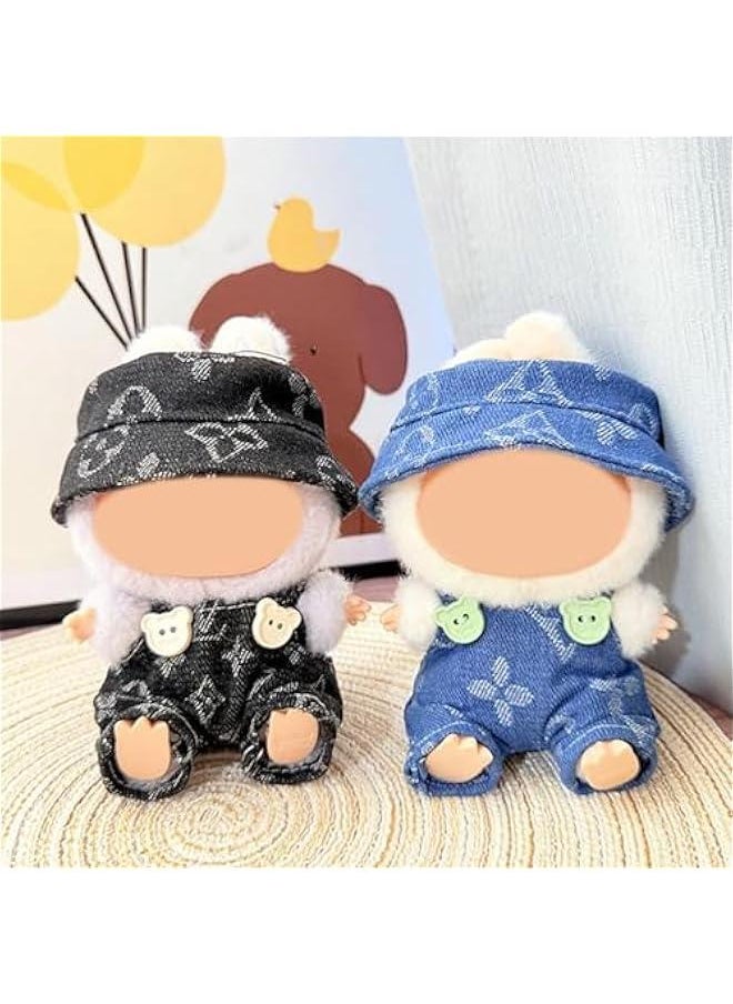 Arabest Clothes Set for Labubu Doll, Hat and Overalls Outfit Set for Labubu 17cm Accessories, Cute Stylish Clothing Suit for Doll Dress up (Style 1)  - Image 3