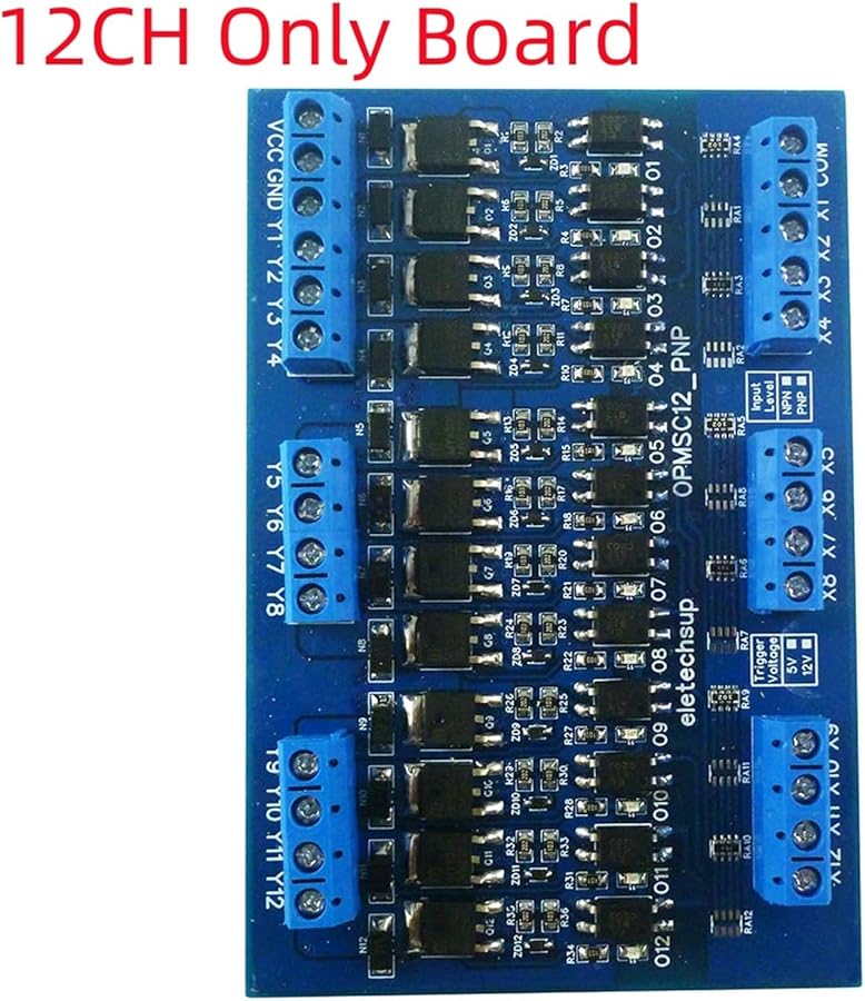 12CH PNP NPN to PNP PLC Signal Amplifier Board 5A Solid State Relay Module RS485 Only Board - Image 3