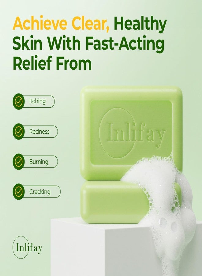 Inlifay Antifungal Soap Bar for Men: Anti Fungal Skin Soap for Athlete's Foot, Jock Itch, Ringworm - Tea Tree Fungus Soap for Active People Daily Body Cleansing | 2 Bars (1 Pack) - Image 4