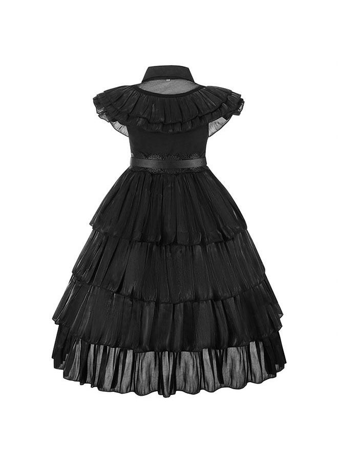 NIBEMINENT - Wednesday Addams Costume Dress Kids Girls Family Costumes Cosplay Party For Girls - Image 1