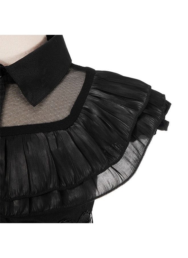 NIBEMINENT - Wednesday Addams Costume Dress Kids Girls Family Costumes Cosplay Party For Girls - Image 1
