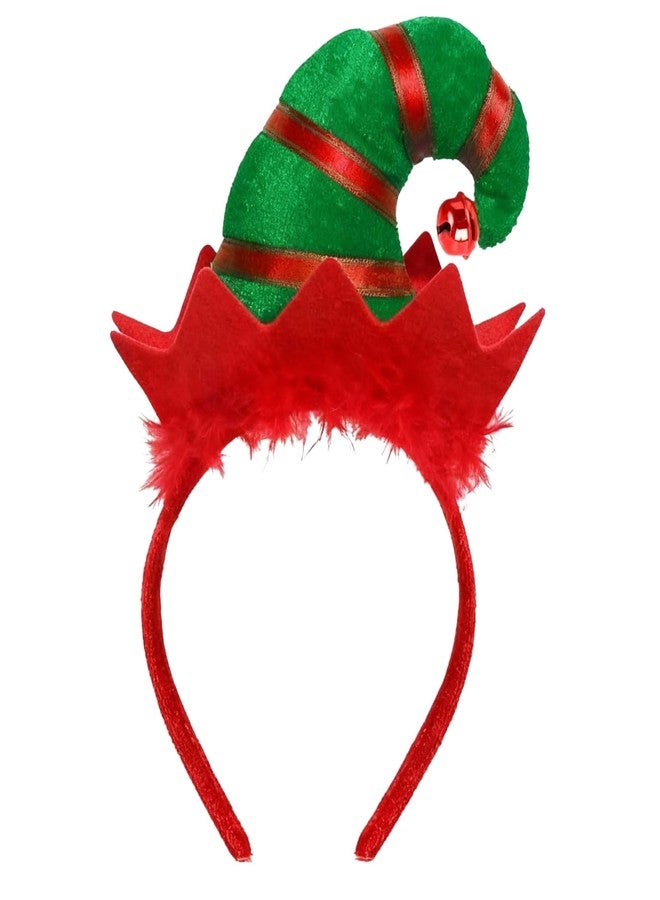 Hosfairy Elf Hat Holiday Christmas Elf Headband Santa Headwear Cute Hair Hoop Headwear for Adult girls Xmas Party Holiday Hair Accessories Favors - Image 1