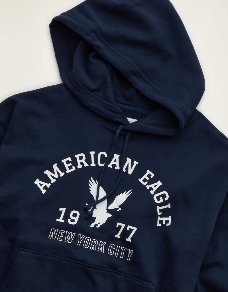 American Eagle AE Lightweight Logo Fleece Hoodie