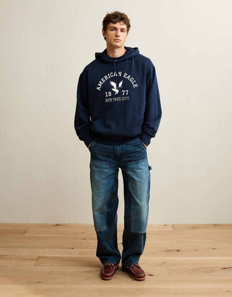 American Eagle AE Lightweight Logo Fleece Hoodie - Image 1