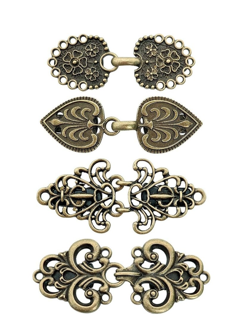 Oasisgalore Dress Sweater Shawl Clips for Women, Vintage Cardigan Clip, Girls Brooch Clips for Clothing Pack of Four.  - Image 1