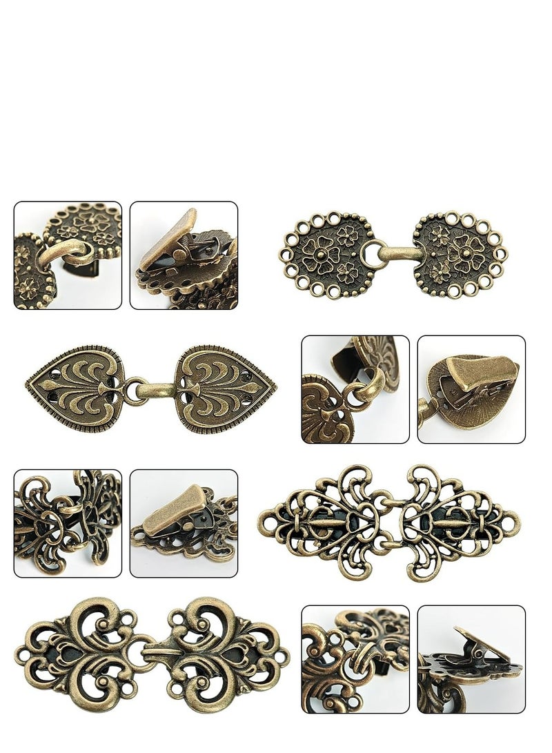 Oasisgalore Dress Sweater Shawl Clips for Women, Vintage Cardigan Clip, Girls Brooch Clips for Clothing Pack of Four.  - Image 3