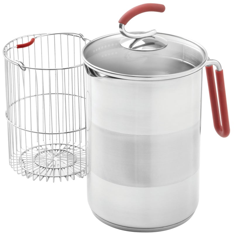 Kuhn Rikon 4th Burner Pot with Glass Lid and Steam basket 12 cup - Image 1