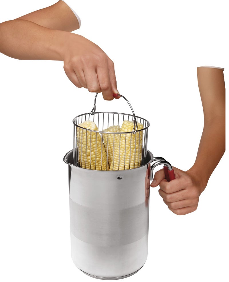 Kuhn Rikon 4th Burner Pot with Glass Lid and Steam basket 12 cup - Image 4