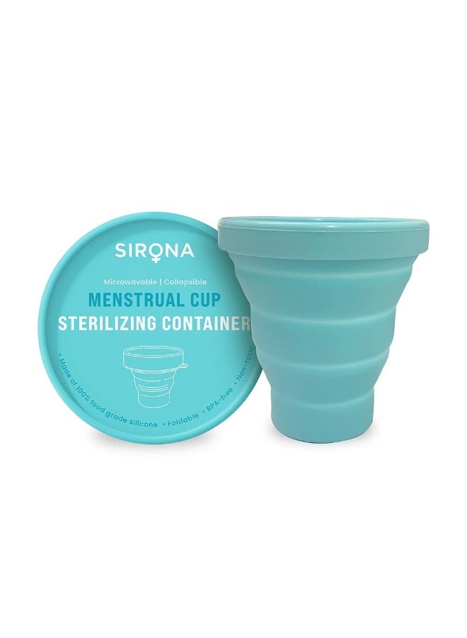 Sirona Reusable Menstrual Cup for Women (Medium) with Collapsible Microwave-Safe Sterilizer | 100% Medical-Grade Silicone | Odour, Rash & Itch-Free Period Care with Quick Steam Cleaning - Image 3
