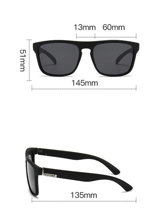 R A B O Polarized Sunglasses – HD Polarized Lens, 100% UV400 Protection, Stylish Unisex Design – Black - Image 4