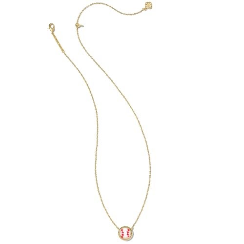 Kendra Scott Baseball 14k Gold-Plated Short Pendant Necklace in Ivory Mother of Pearl, Fashion Jewelry for Women - Image 2