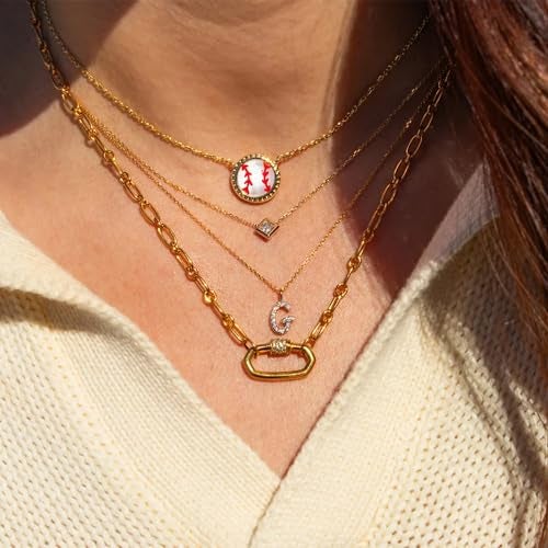 Kendra Scott Baseball 14k Gold-Plated Short Pendant Necklace in Ivory Mother of Pearl, Fashion Jewelry for Women - Image 3