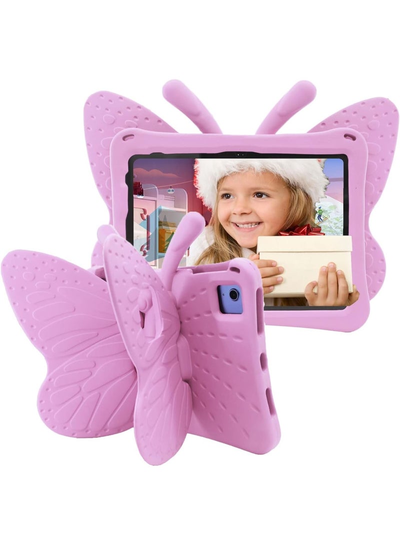 Kids Butterfly EVA Foam Protective Stand Case for iPad 11th Gen 11 Inch (2025) / iPad 10th Gen 10.9 Inch (2022) - Pink - Image 1