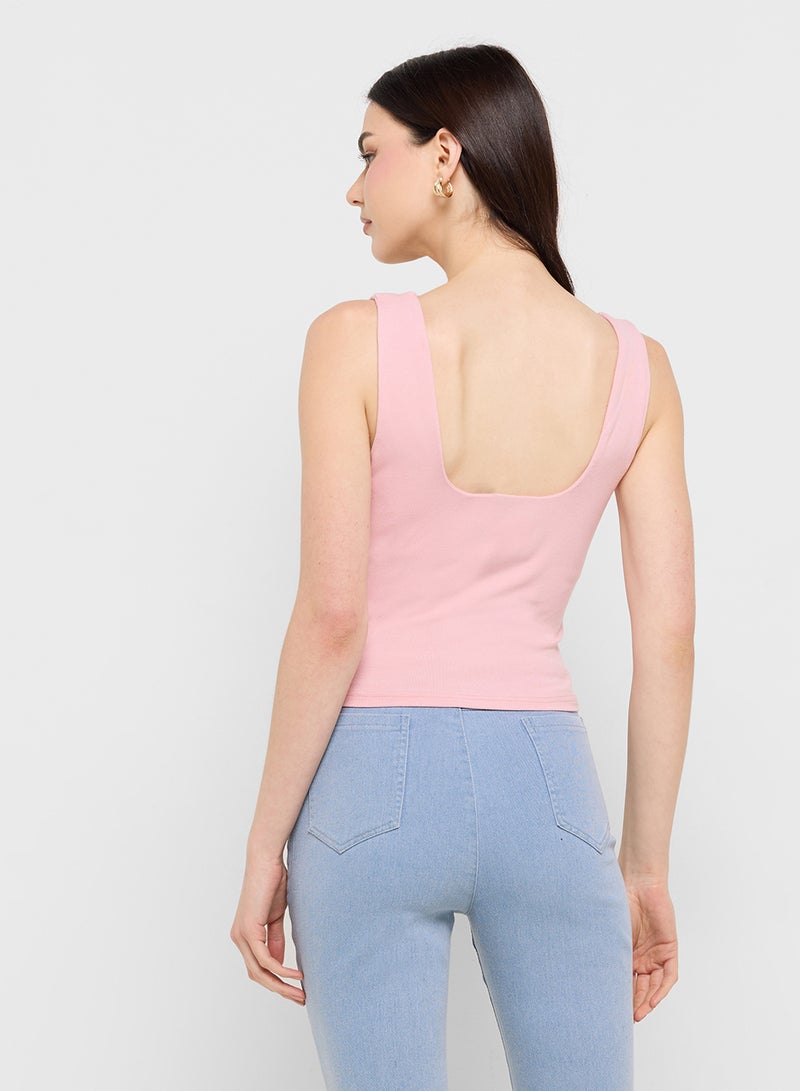 Ginger Slinky Tank Top With Sweetheart Neck  - Image 2