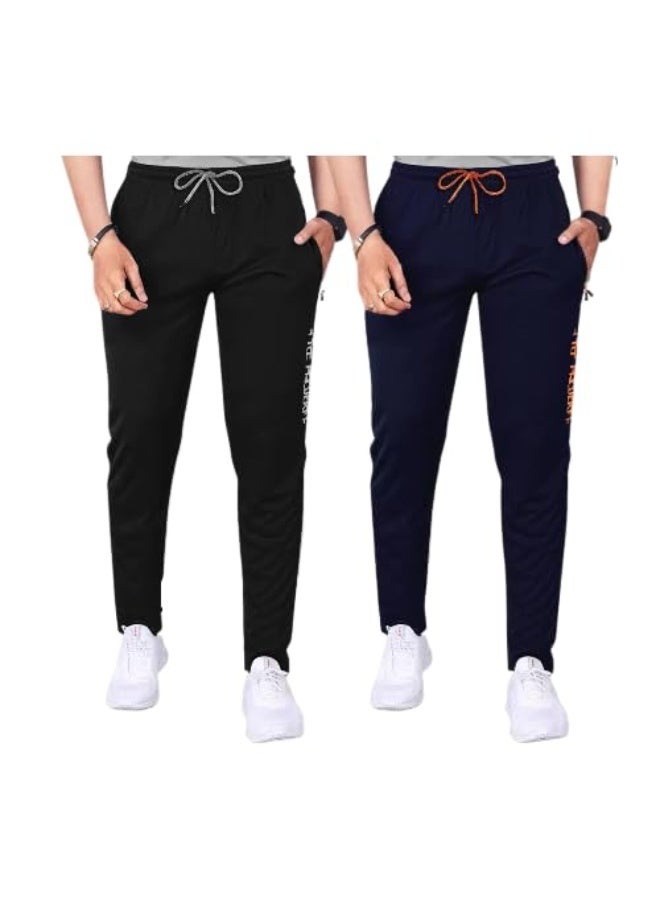 متجر Pinkmint: طقم بنطال رياضي للرجال (Combo) بلون موحد، مناسب لليوجا والرقص والجري والاستخدام اليومي (عبوة من قطعتين) - مقاس XL - Image 1