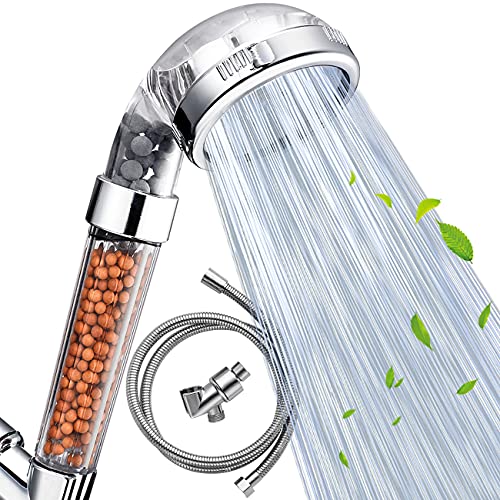 Nosame® Shower Head with Hose, Filter Filtration High Pressure Water Saving 3 Mode Function Spray Handheld Showerheads for Dry Skin & Hair - Image 1