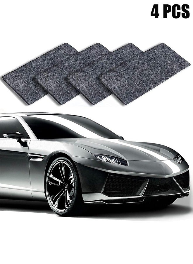 Nano Sparkle Cloth Car Scratches Remover 4 Pack, Upgrade Nano Sparkle Cloth For Car Scratch, Nano Magic Cloth , Nano Cloth for Clean Paint, Surface Polish, Water Stains, Rust and Scratches Remover